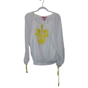 Sunny Leigh Ladies Long Sleeve Embroidered Top